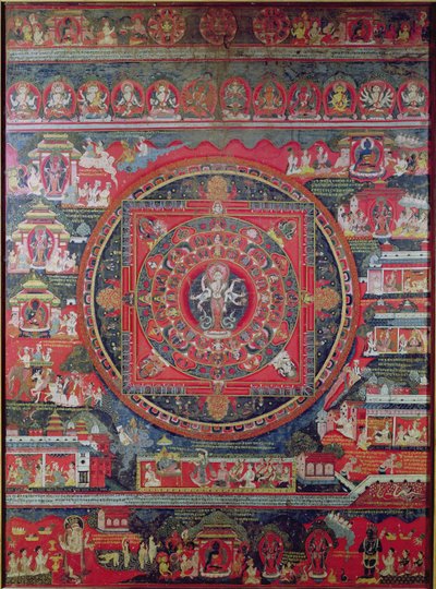 Mandala di Amoghapasa da Nepalese School